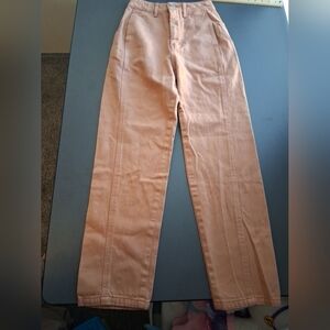 Moussy Rust Orange Straight Leg Utility Pant Sz 0